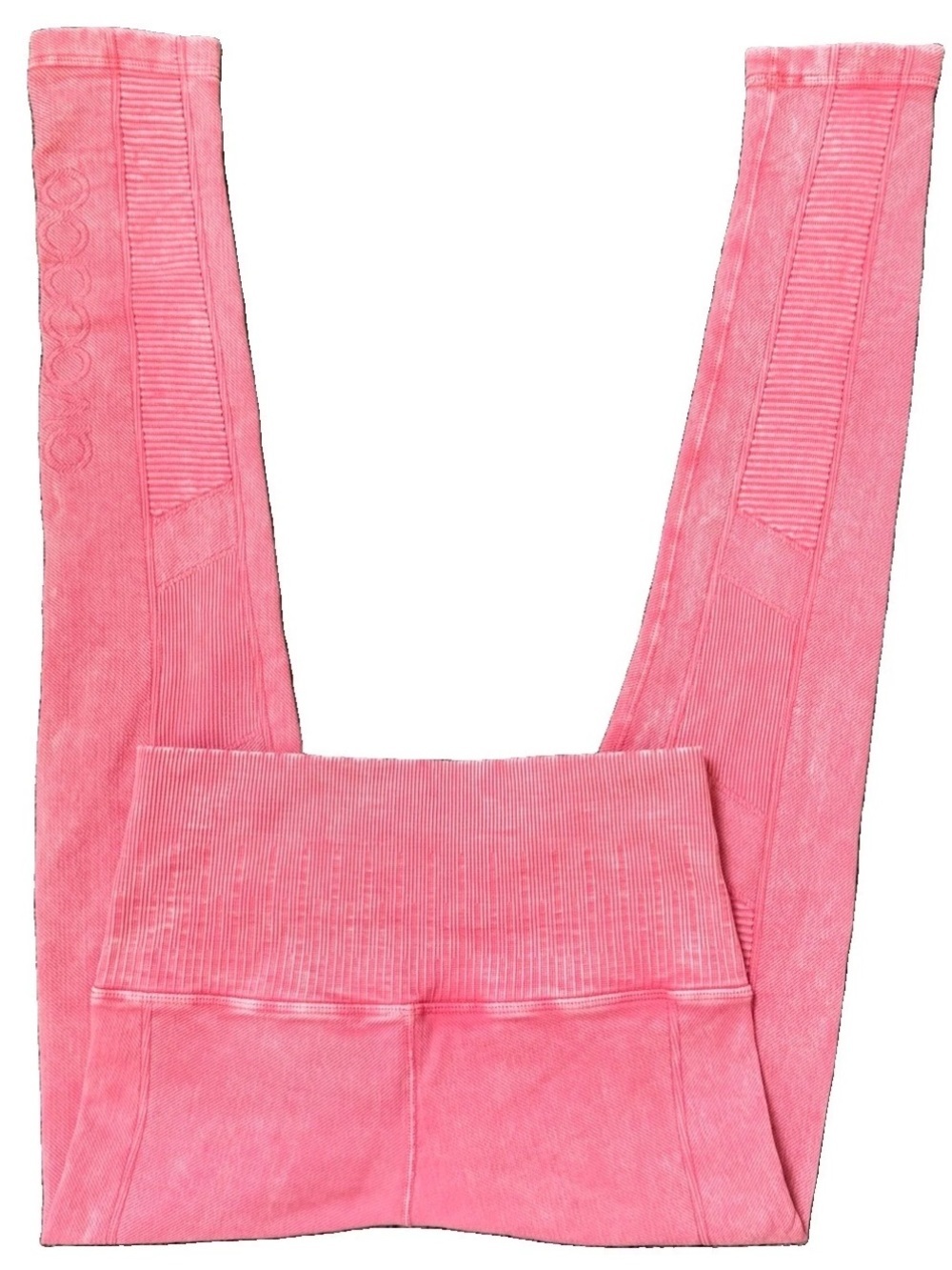 Avocado Activewear High Waist Seamless Leggings Ribbed Mineral Wash Pink *XS/S